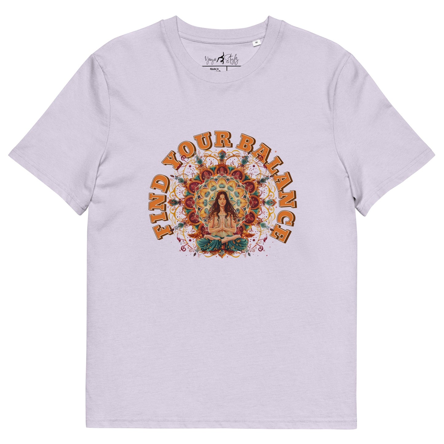 Unisex - Bio - Baumwoll - T-Shirt Achtsamkeit & Meditation - YogaStylz