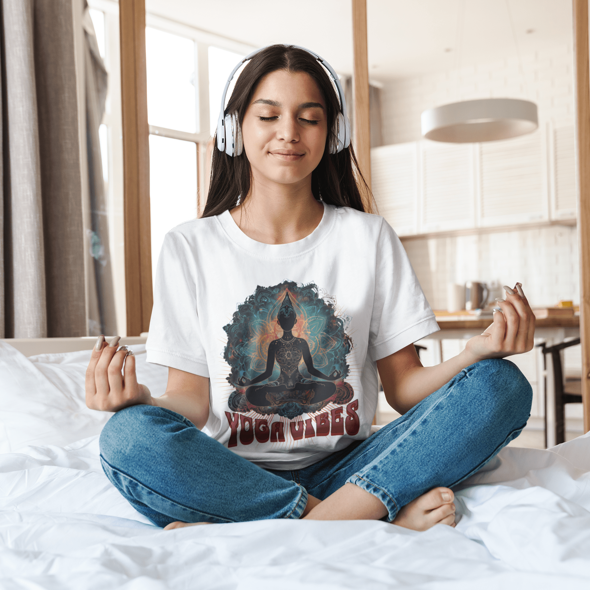 Unisex - Bio - Baumwoll - T-Shirt Achtsamkeit & Meditation - YogaStylz