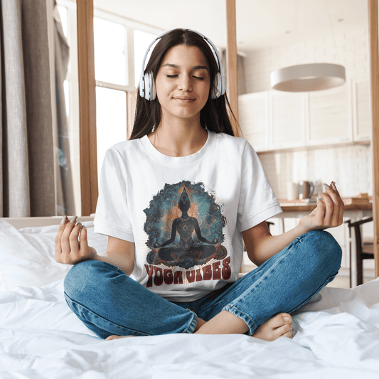 Unisex - Bio - Baumwoll - T-Shirt Achtsamkeit & Meditation - YogaStylz