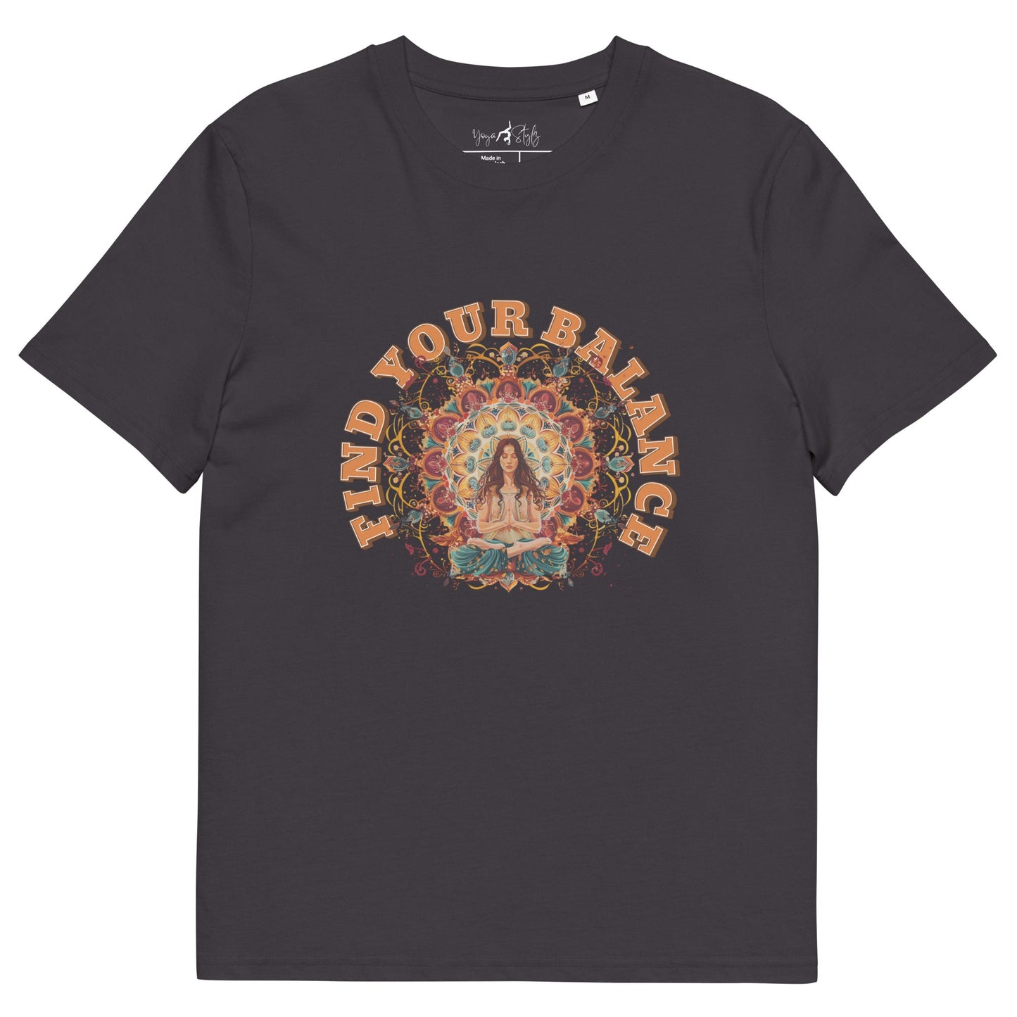 Unisex - Bio - Baumwoll - T-Shirt Achtsamkeit & Meditation - YogaStylz