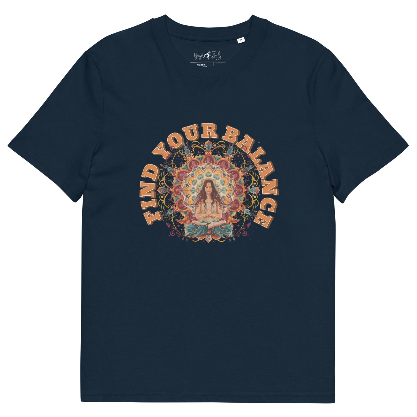 Unisex - Bio - Baumwoll - T-Shirt Achtsamkeit & Meditation - YogaStylz