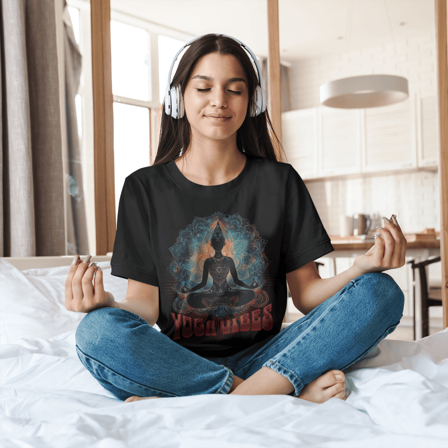 Unisex - Bio - Baumwoll - T-Shirt Achtsamkeit & Meditation - YogaStylz