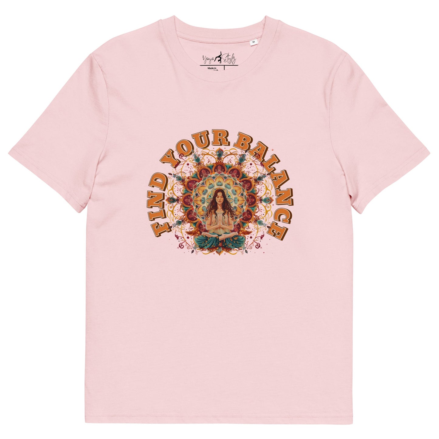 Unisex - Bio - Baumwoll - T-Shirt Achtsamkeit & Meditation - YogaStylz