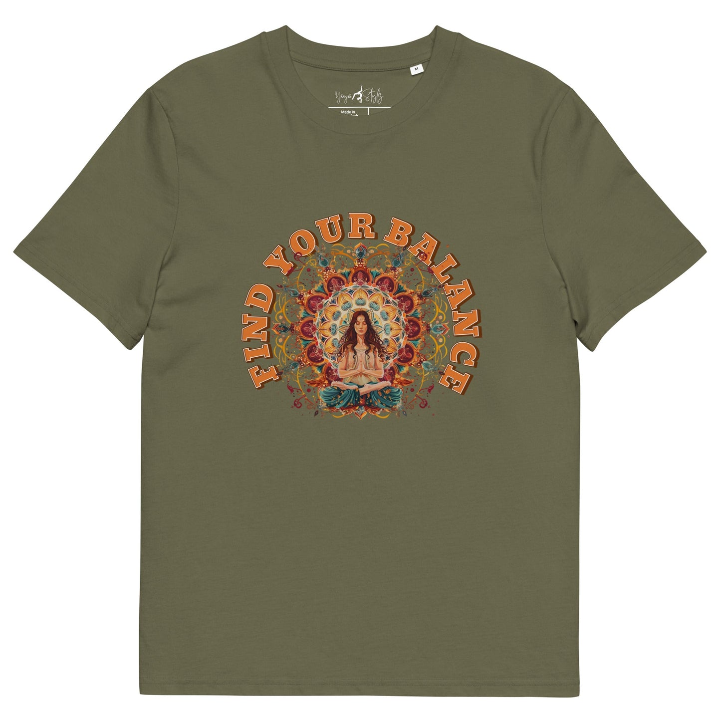 Unisex - Bio - Baumwoll - T-Shirt Achtsamkeit & Meditation - YogaStylz