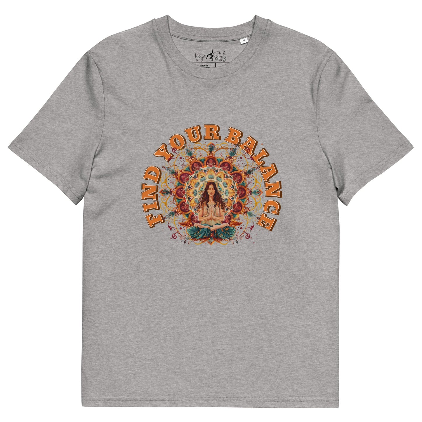 Unisex - Bio - Baumwoll - T-Shirt Achtsamkeit & Meditation - YogaStylz