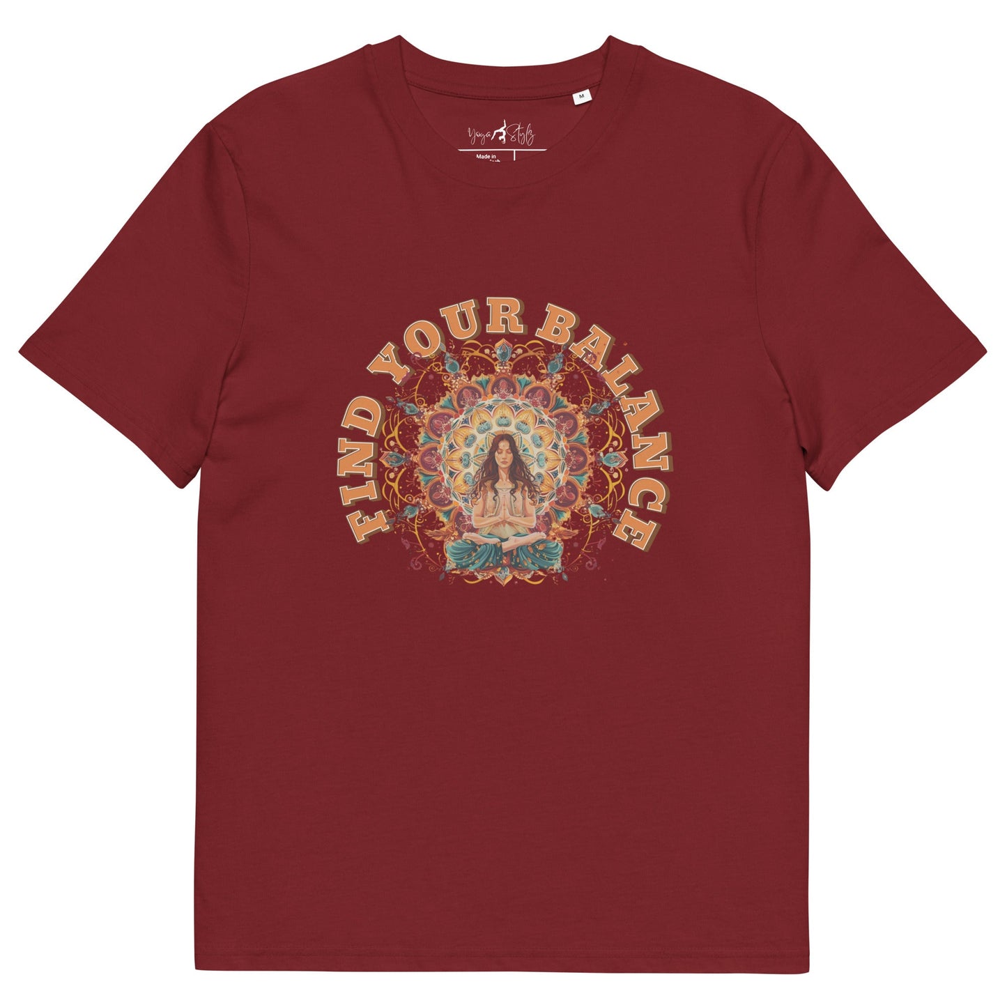 Unisex - Bio - Baumwoll - T-Shirt Achtsamkeit & Meditation - YogaStylz