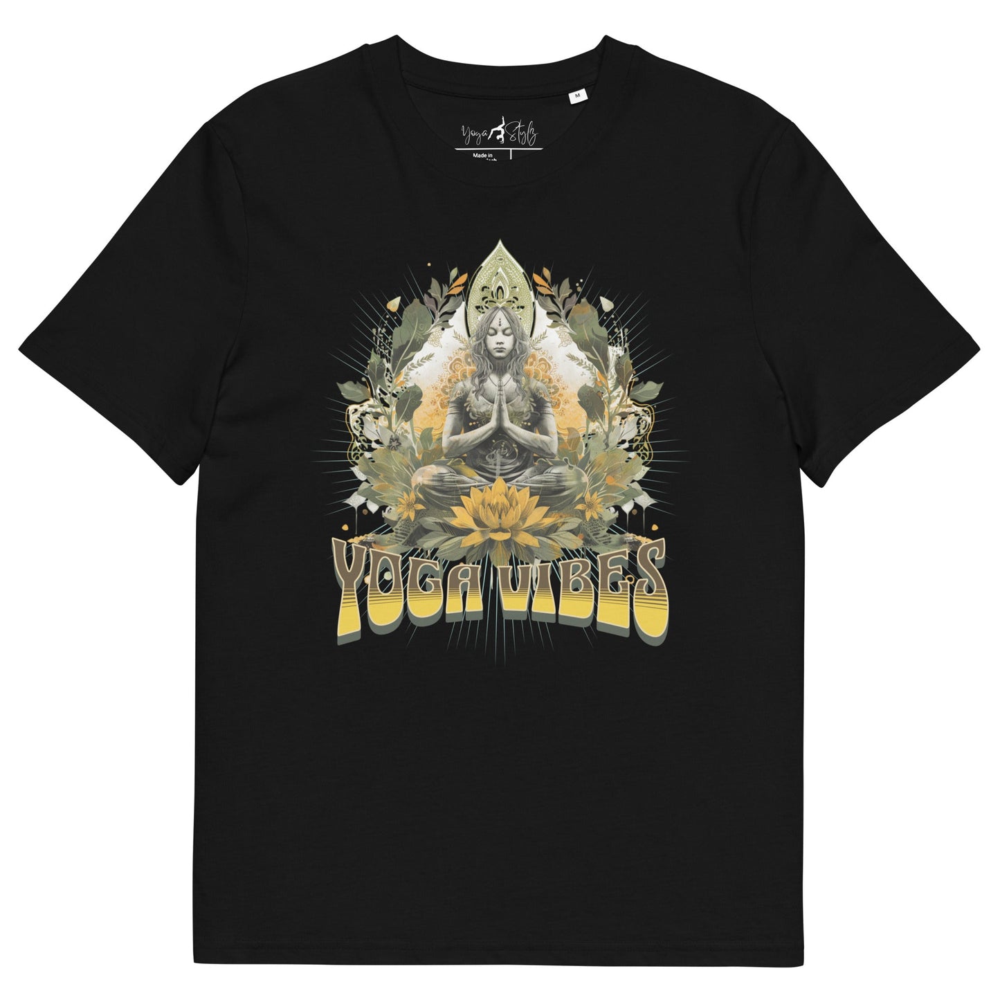 Unisex - Bio - Baumwoll - T-Shirt Achtsamkeit & Meditation - YogaStylz