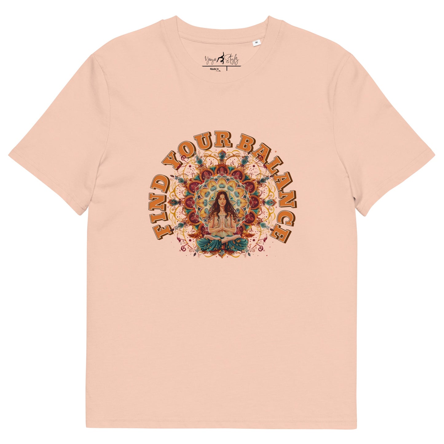 Unisex - Bio - Baumwoll - T-Shirt Achtsamkeit & Meditation - YogaStylz