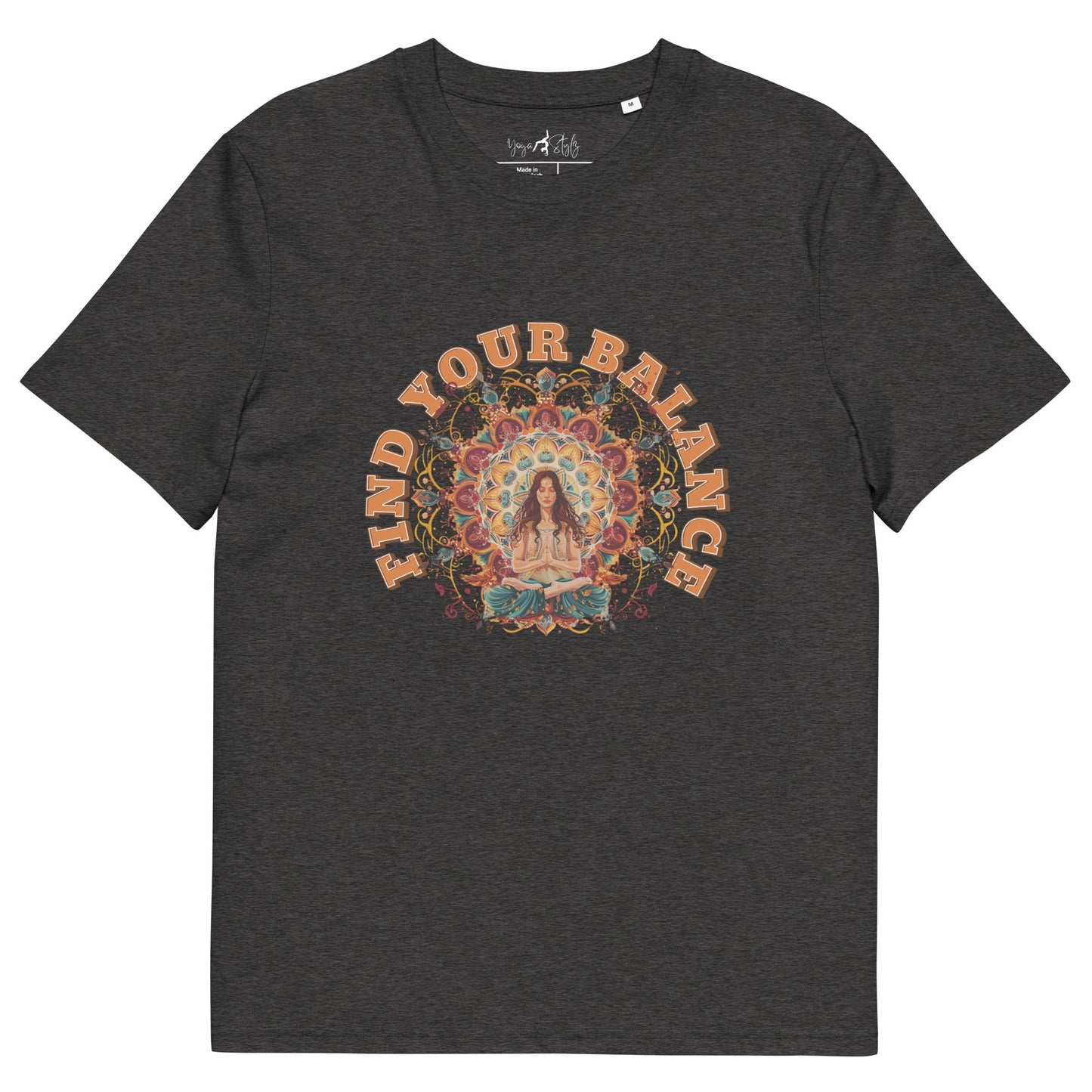 Unisex - Bio - Baumwoll - T-Shirt Achtsamkeit & Meditation - YogaStylz
