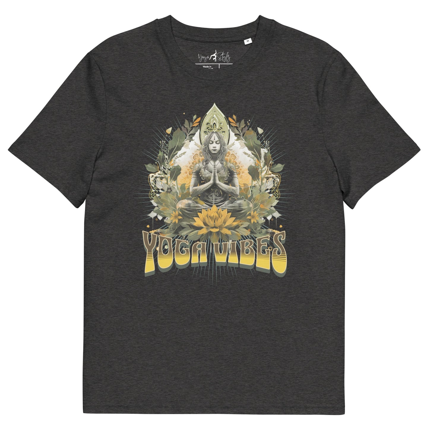 Unisex - Bio - Baumwoll - T-Shirt Achtsamkeit & Meditation - YogaStylz