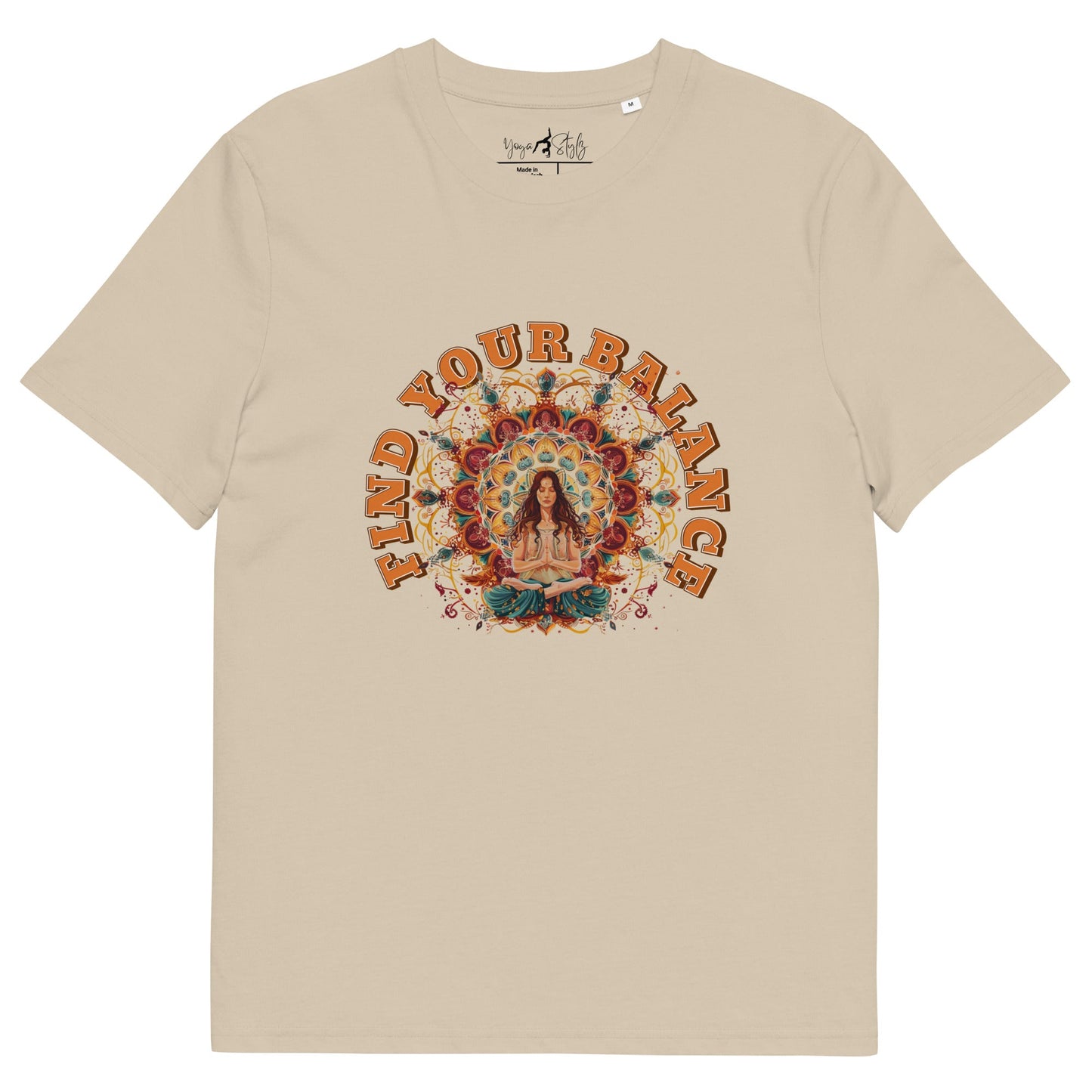 Unisex - Bio - Baumwoll - T-Shirt Achtsamkeit & Meditation - YogaStylz