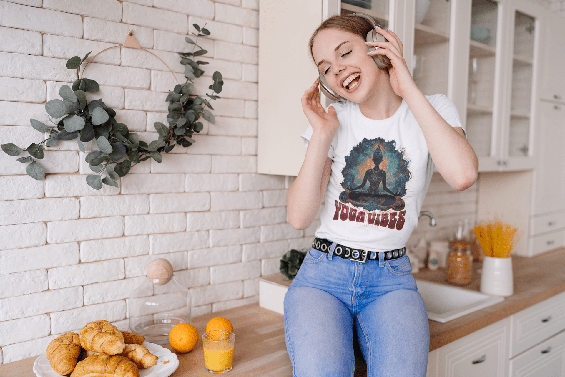 Unisex - Bio - Baumwoll - T-Shirt Achtsamkeit & Meditation - YogaStylz