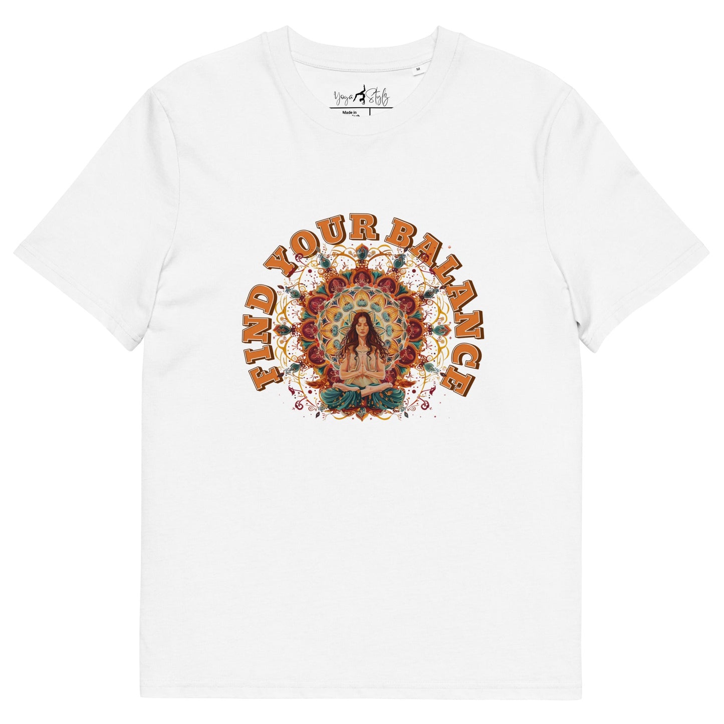 Unisex - Bio - Baumwoll - T-Shirt Achtsamkeit & Meditation - YogaStylz