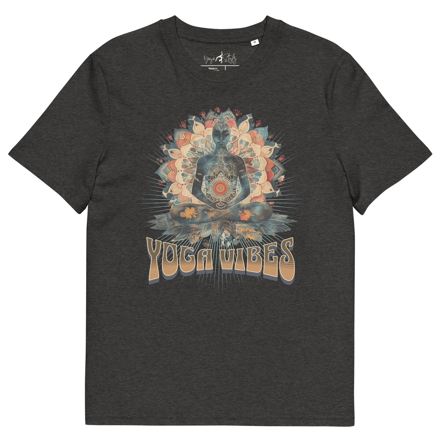Unisex - Bio - Baumwoll - T-Shirt Achtsamkeit & Meditation - YogaStylz