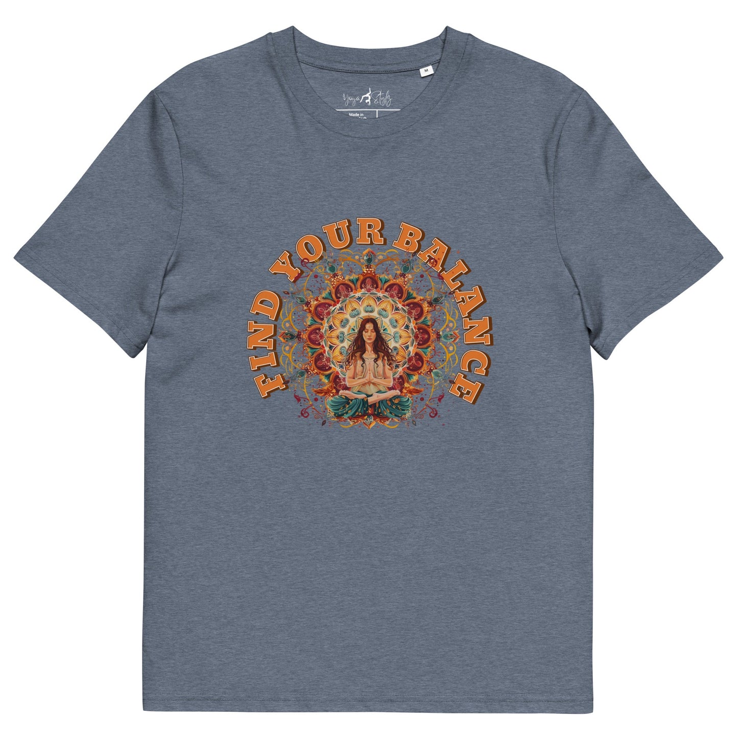 Unisex - Bio - Baumwoll - T-Shirt Achtsamkeit & Meditation - YogaStylz