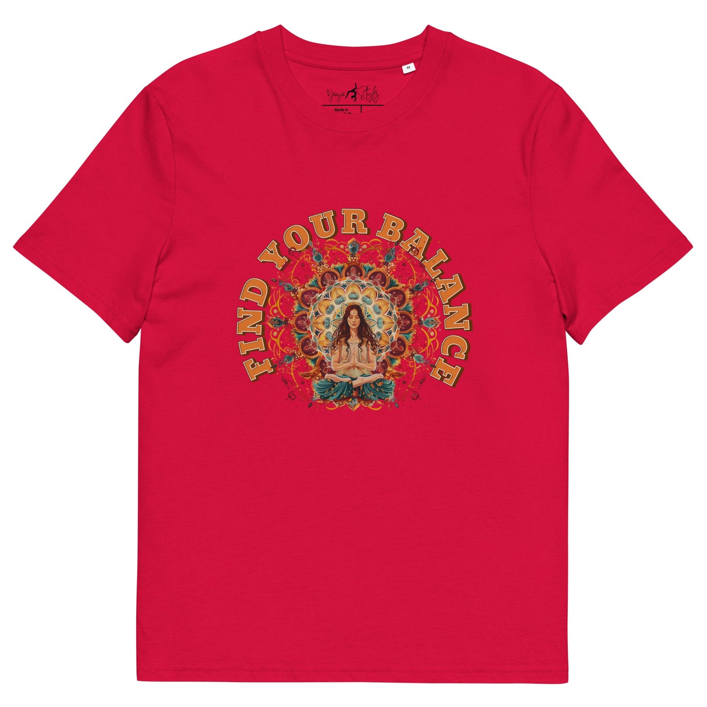 Unisex - Bio - Baumwoll - T-Shirt Achtsamkeit & Meditation - YogaStylz