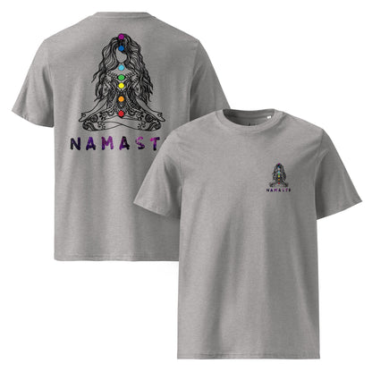 Unisex - Bio - Baumwoll - T-Shirt Chakra Namaste Boho Yoga - YogaStylz