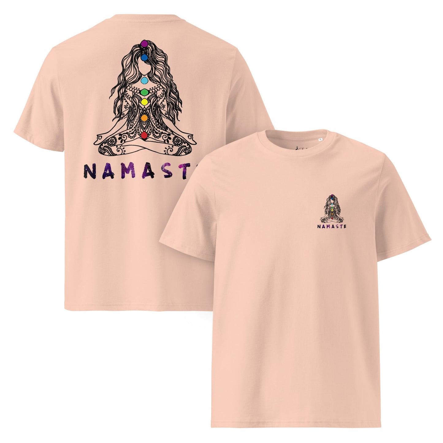 Unisex - Bio - Baumwoll - T-Shirt Chakra Namaste Boho Yoga - YogaStylz