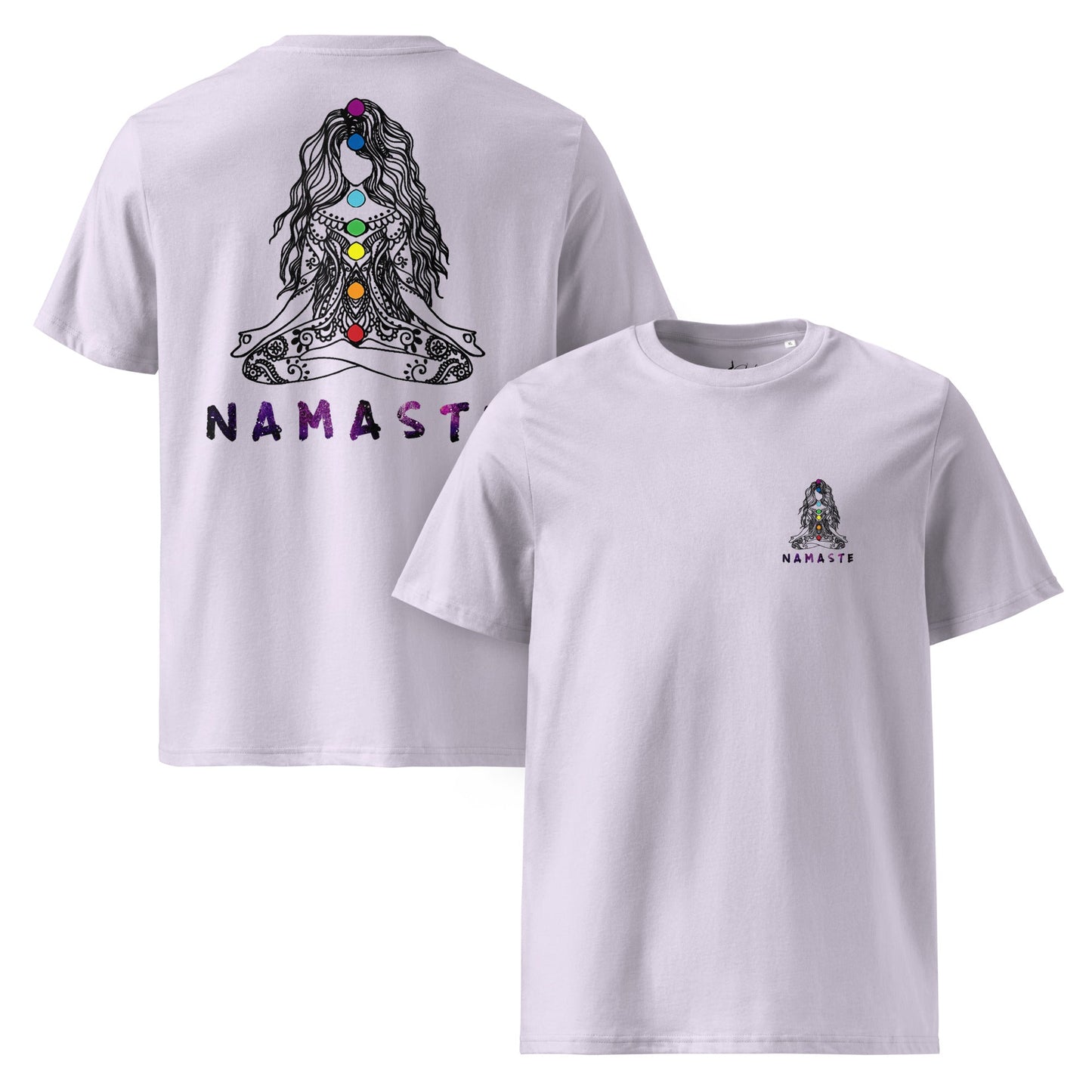 Unisex - Bio - Baumwoll - T-Shirt Chakra Namaste Boho Yoga - YogaStylz