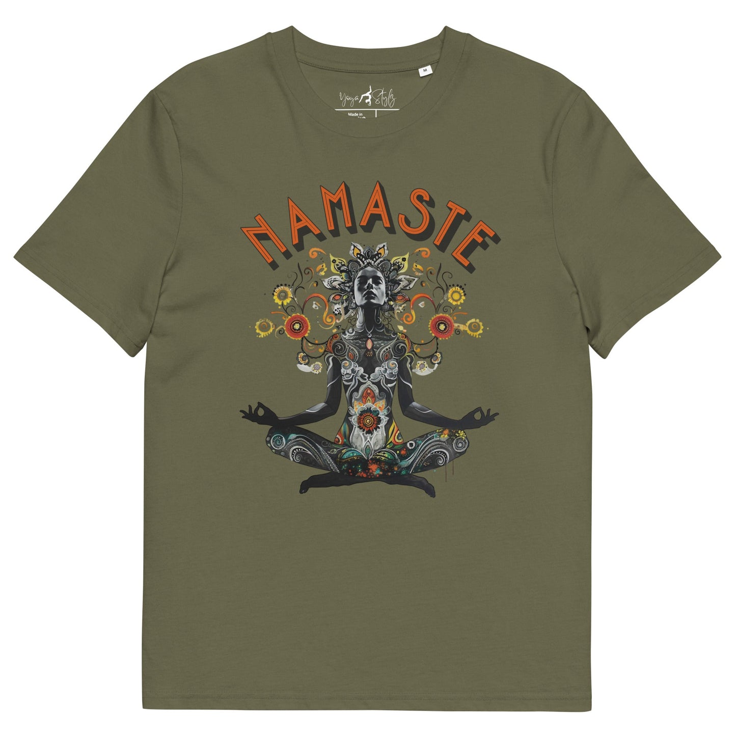 Unisex - Bio - Baumwoll - T-Shirt meditierender Frau - YogaStylz