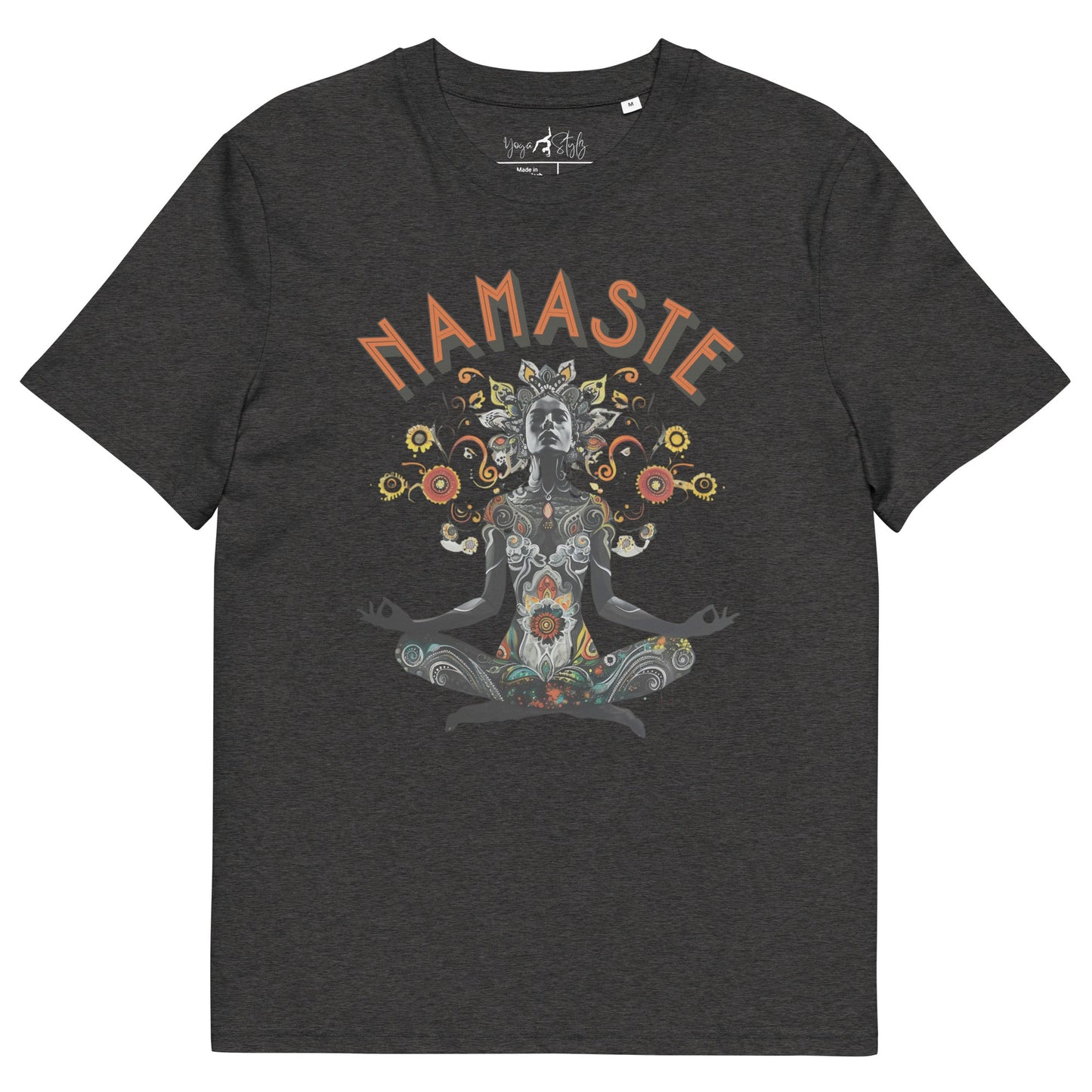 Unisex - Bio - Baumwoll - T-Shirt meditierender Frau - YogaStylz