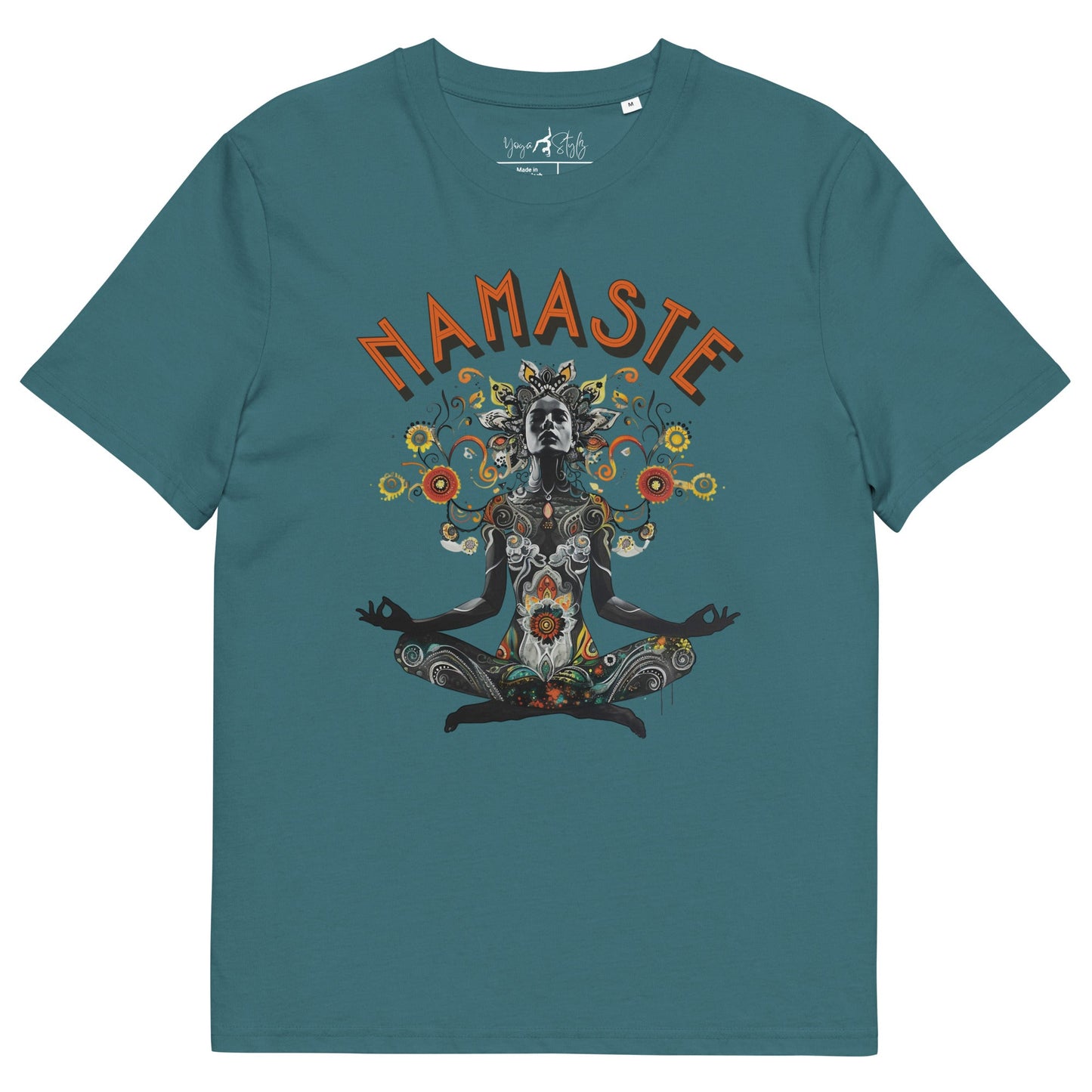 Unisex - Bio - Baumwoll - T-Shirt meditierender Frau - YogaStylz