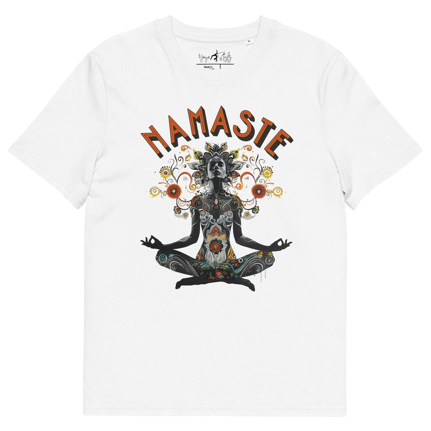Unisex - Bio - Baumwoll - T-Shirt meditierender Frau - YogaStylz