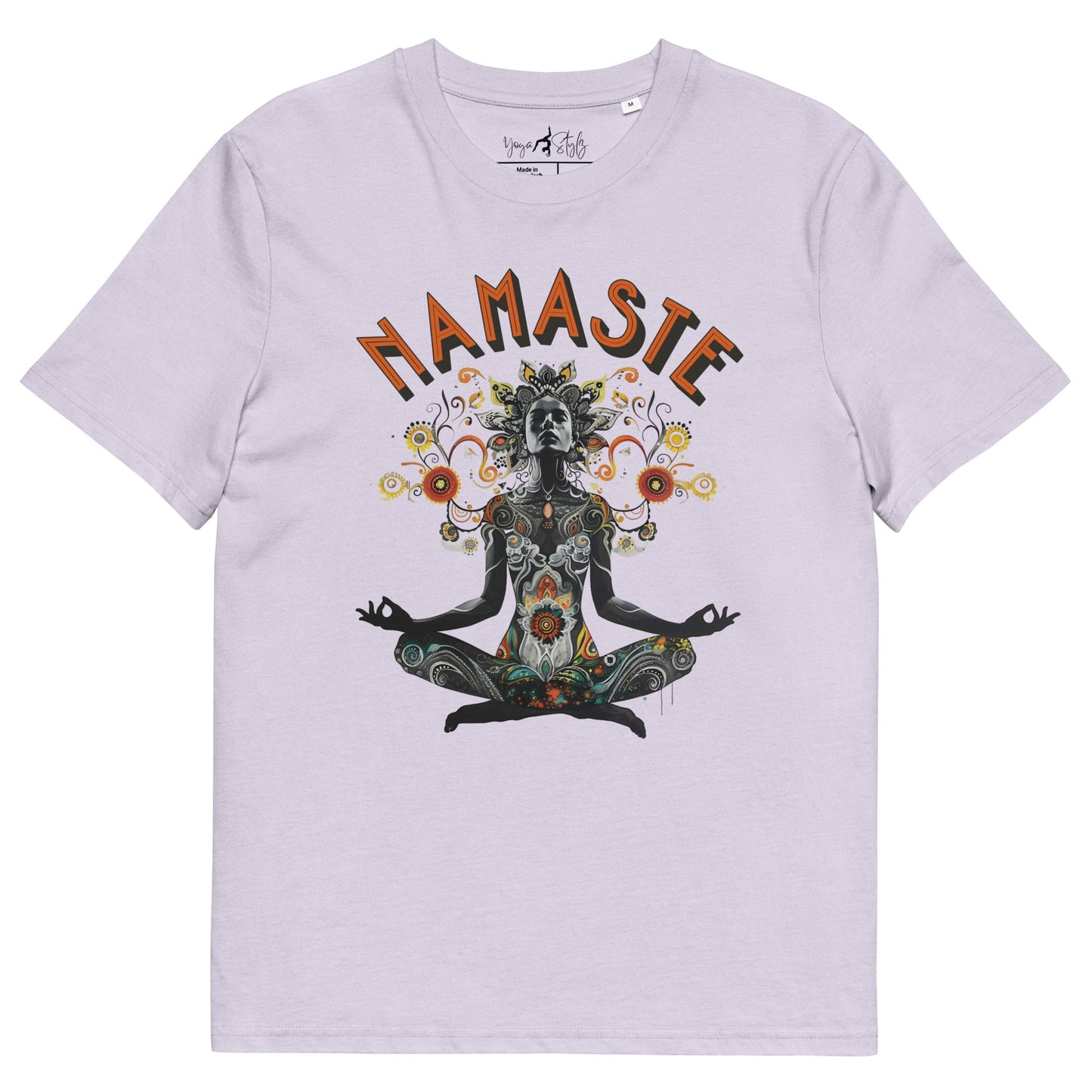 Unisex - Bio - Baumwoll - T-Shirt meditierender Frau - YogaStylz
