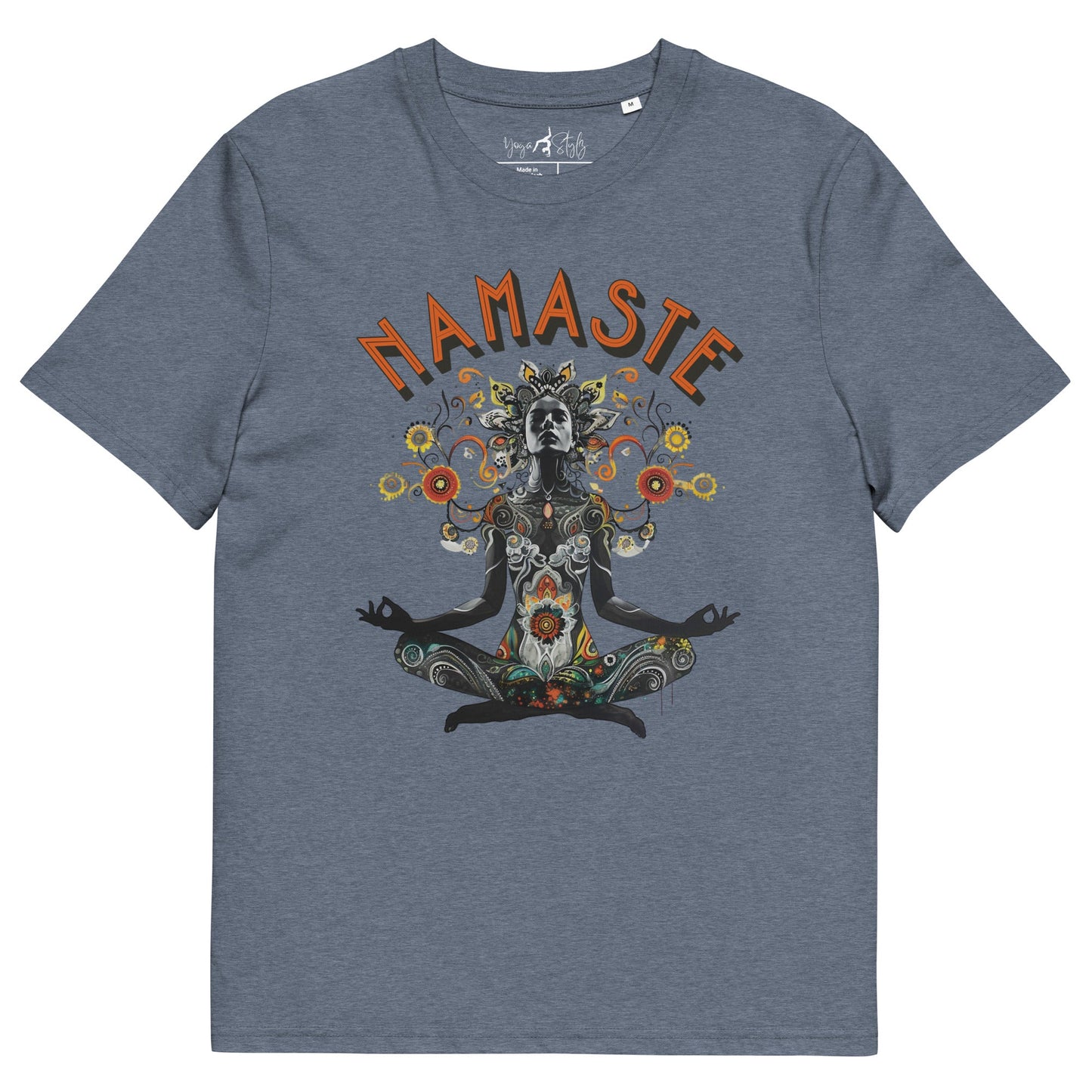 Unisex - Bio - Baumwoll - T-Shirt meditierender Frau - YogaStylz