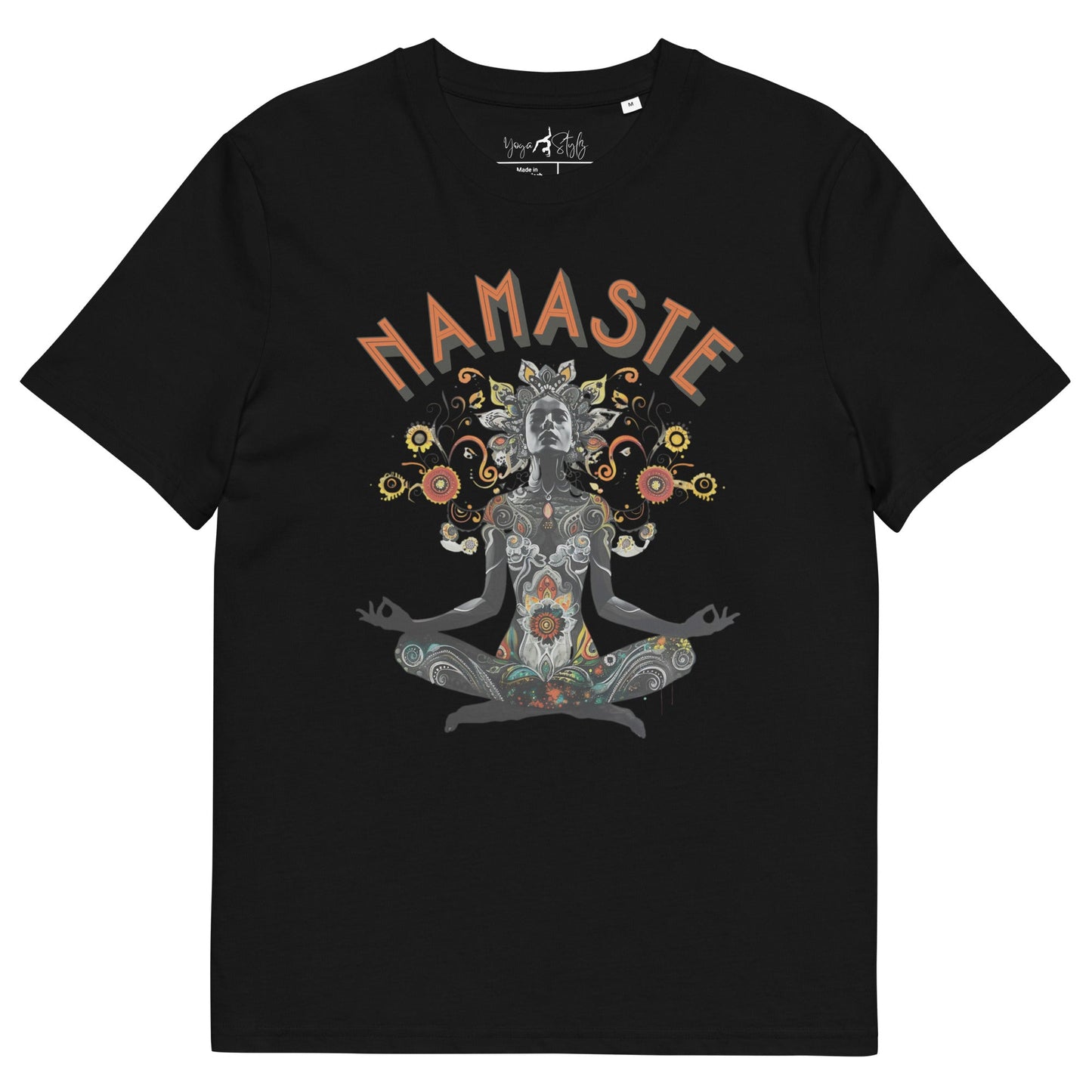 Unisex - Bio - Baumwoll - T-Shirt meditierender Frau - YogaStylz