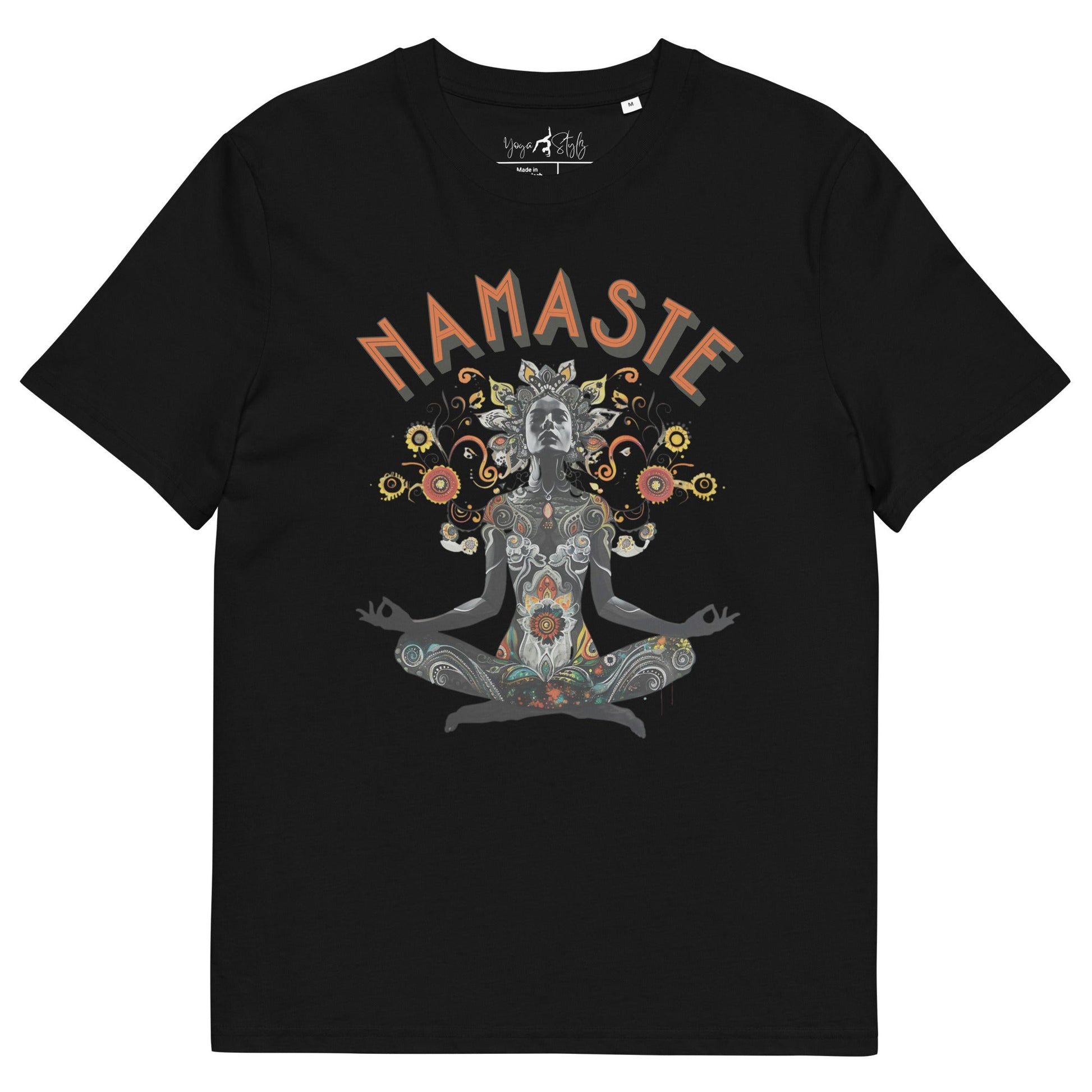 Unisex - Bio - Baumwoll - T-Shirt meditierender Frau - YogaStylz