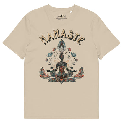 Unisex - Bio - Baumwoll - T-Shirt mit meditierender Frau - YogaStylz