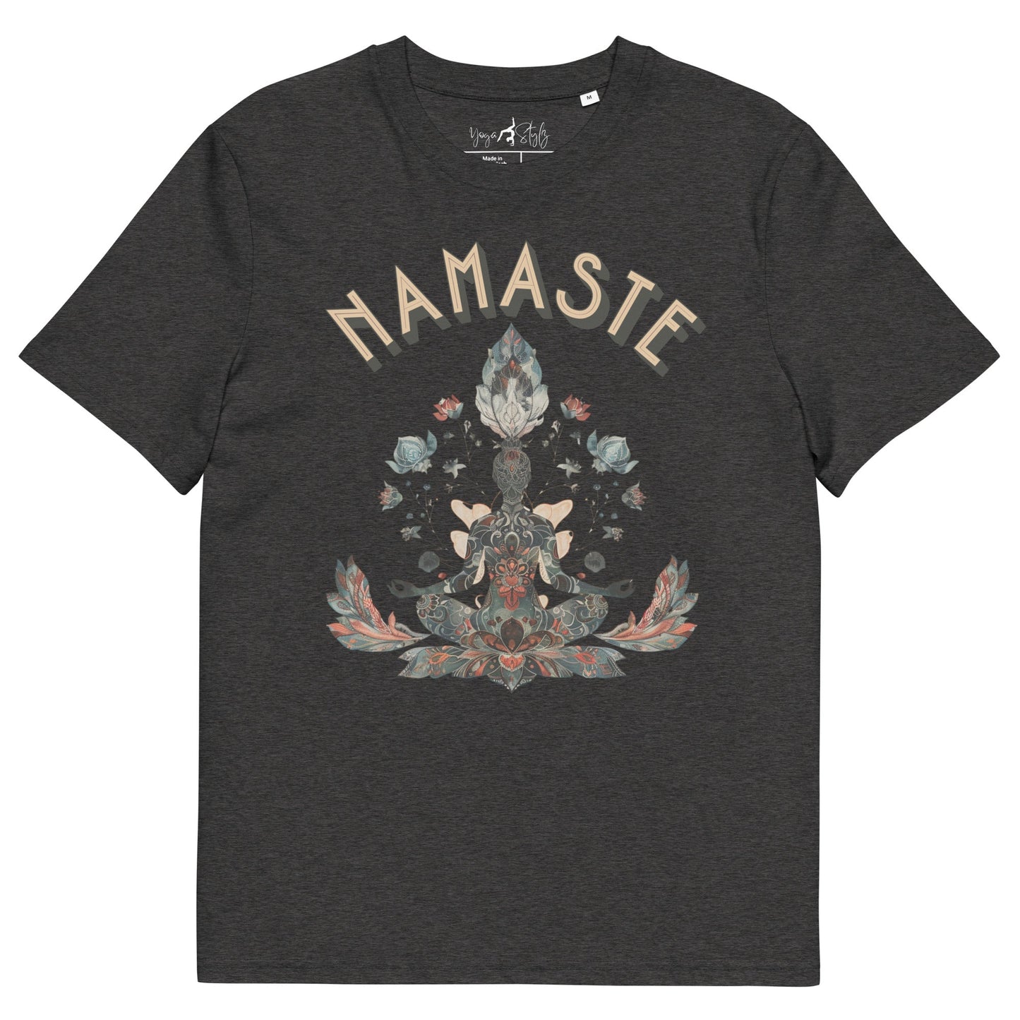 Unisex - Bio - Baumwoll - T-Shirt mit meditierender Frau - YogaStylz