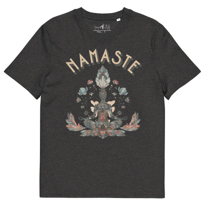 Unisex - Bio - Baumwoll - T-Shirt mit meditierender Frau - YogaStylz