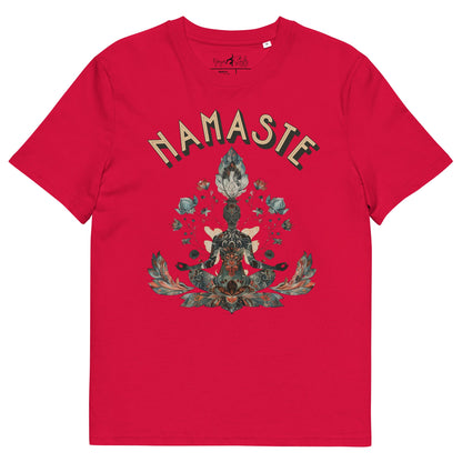 Unisex - Bio - Baumwoll - T-Shirt mit meditierender Frau - YogaStylz