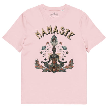 Unisex - Bio - Baumwoll - T-Shirt mit meditierender Frau - YogaStylz