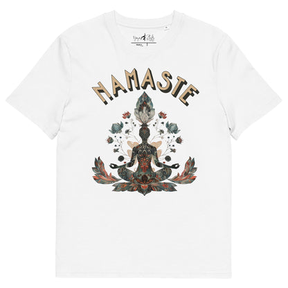 Unisex - Bio - Baumwoll - T-Shirt mit meditierender Frau - YogaStylz