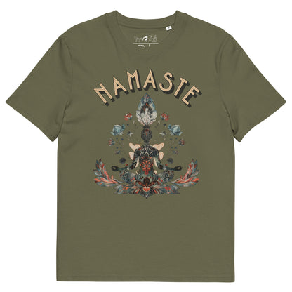 Unisex - Bio - Baumwoll - T-Shirt mit meditierender Frau - YogaStylz