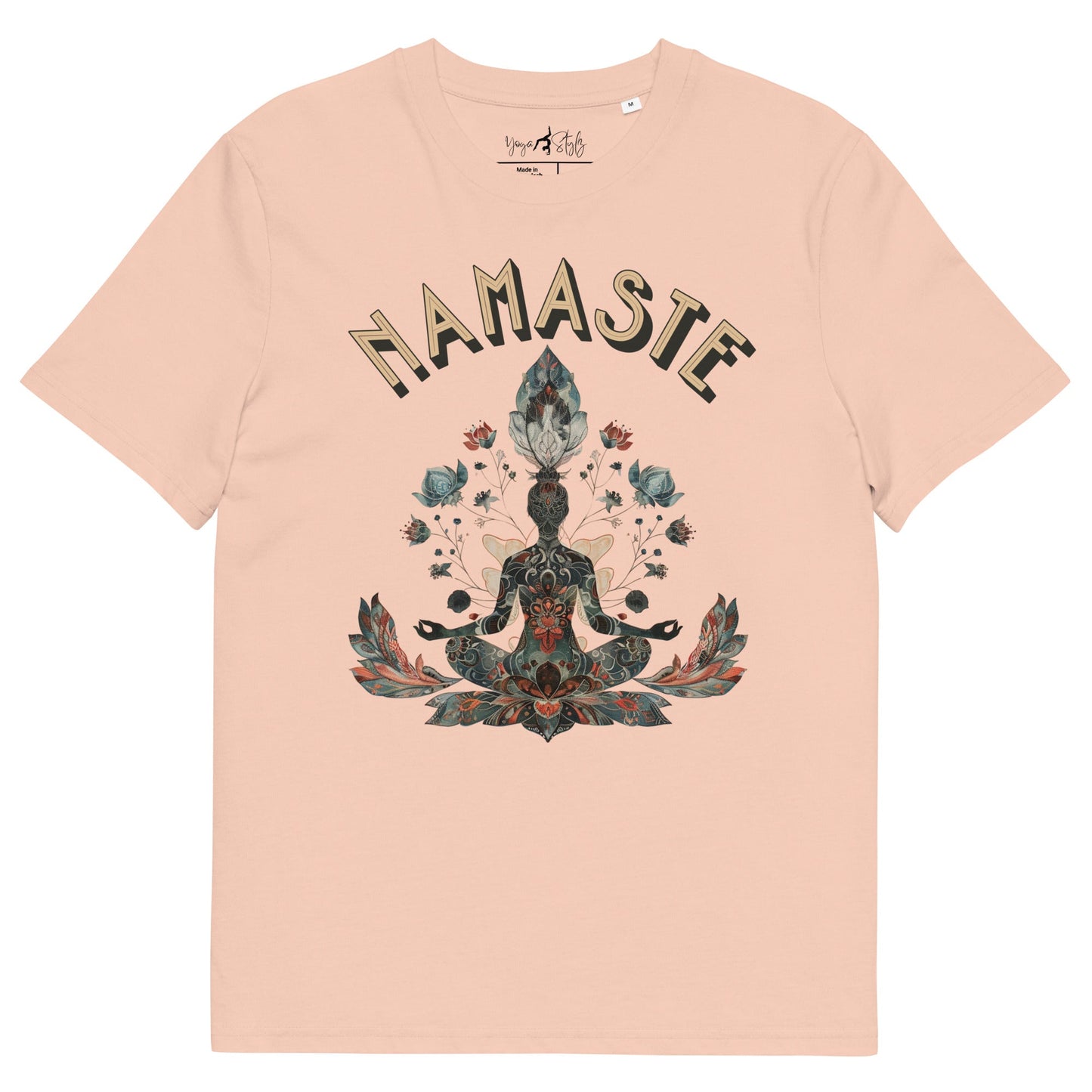 Unisex - Bio - Baumwoll - T-Shirt mit meditierender Frau - YogaStylz