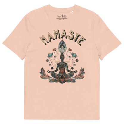Unisex - Bio - Baumwoll - T-Shirt mit meditierender Frau - YogaStylz
