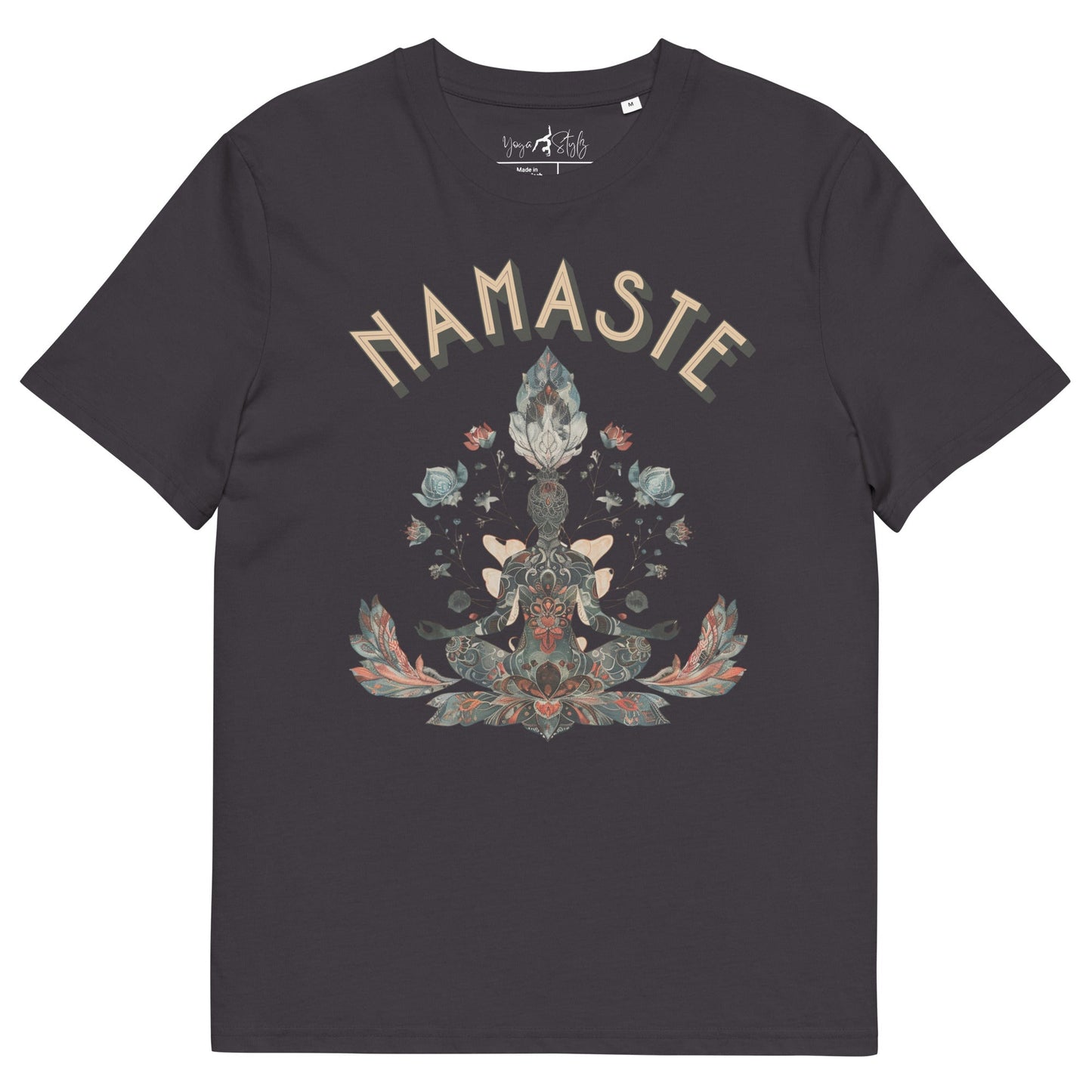Unisex - Bio - Baumwoll - T-Shirt mit meditierender Frau - YogaStylz