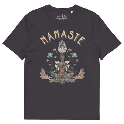 Unisex - Bio - Baumwoll - T-Shirt mit meditierender Frau - YogaStylz