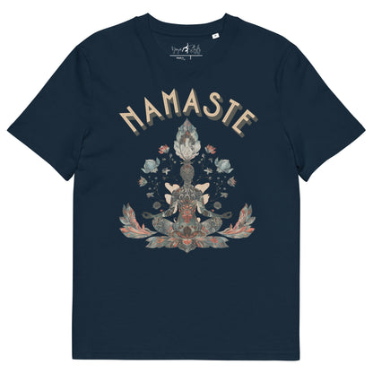 Unisex - Bio - Baumwoll - T-Shirt mit meditierender Frau - YogaStylz