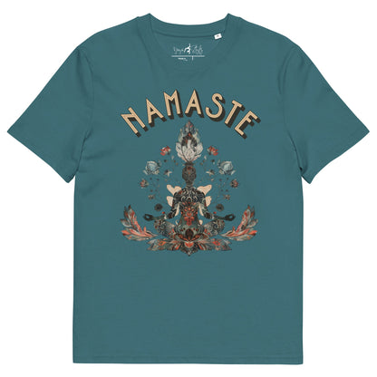 Unisex - Bio - Baumwoll - T-Shirt mit meditierender Frau - YogaStylz
