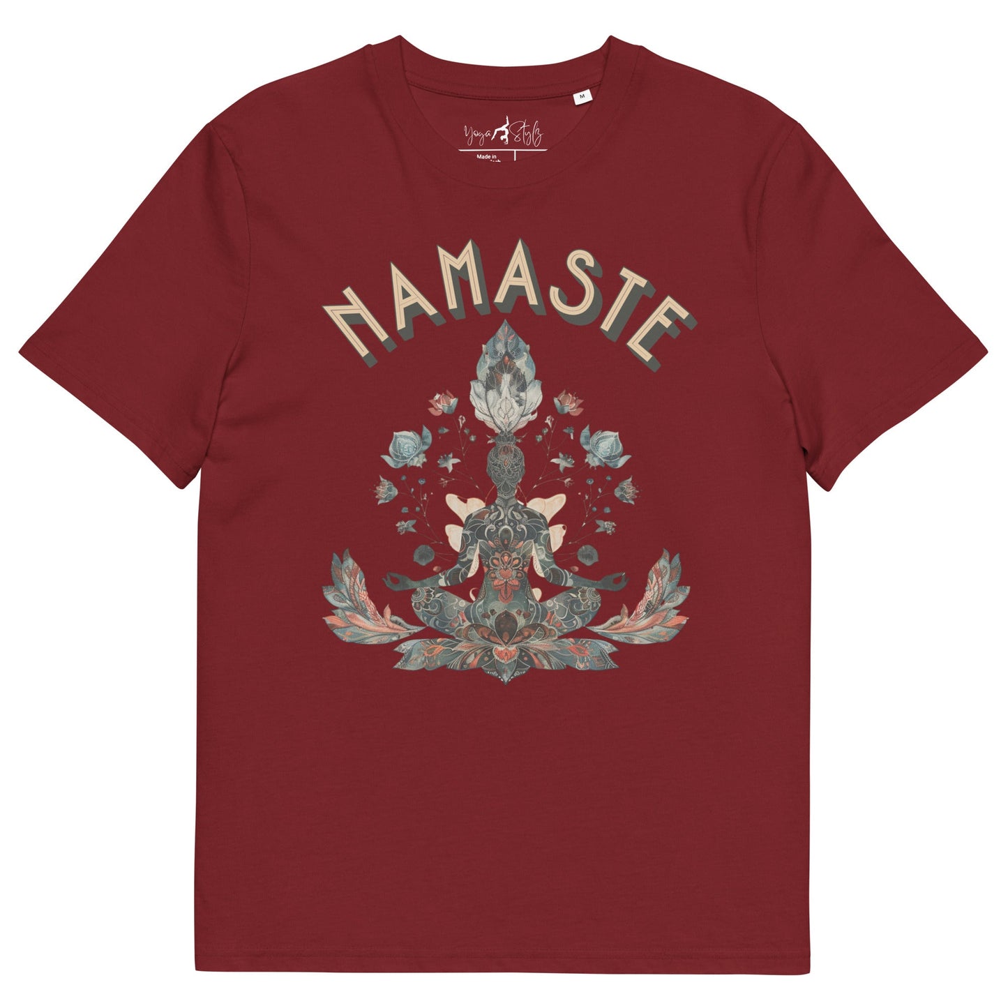 Unisex - Bio - Baumwoll - T-Shirt mit meditierender Frau - YogaStylz
