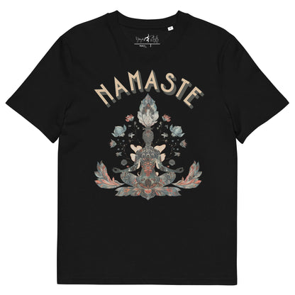 Unisex - Bio - Baumwoll - T-Shirt mit meditierender Frau - YogaStylz