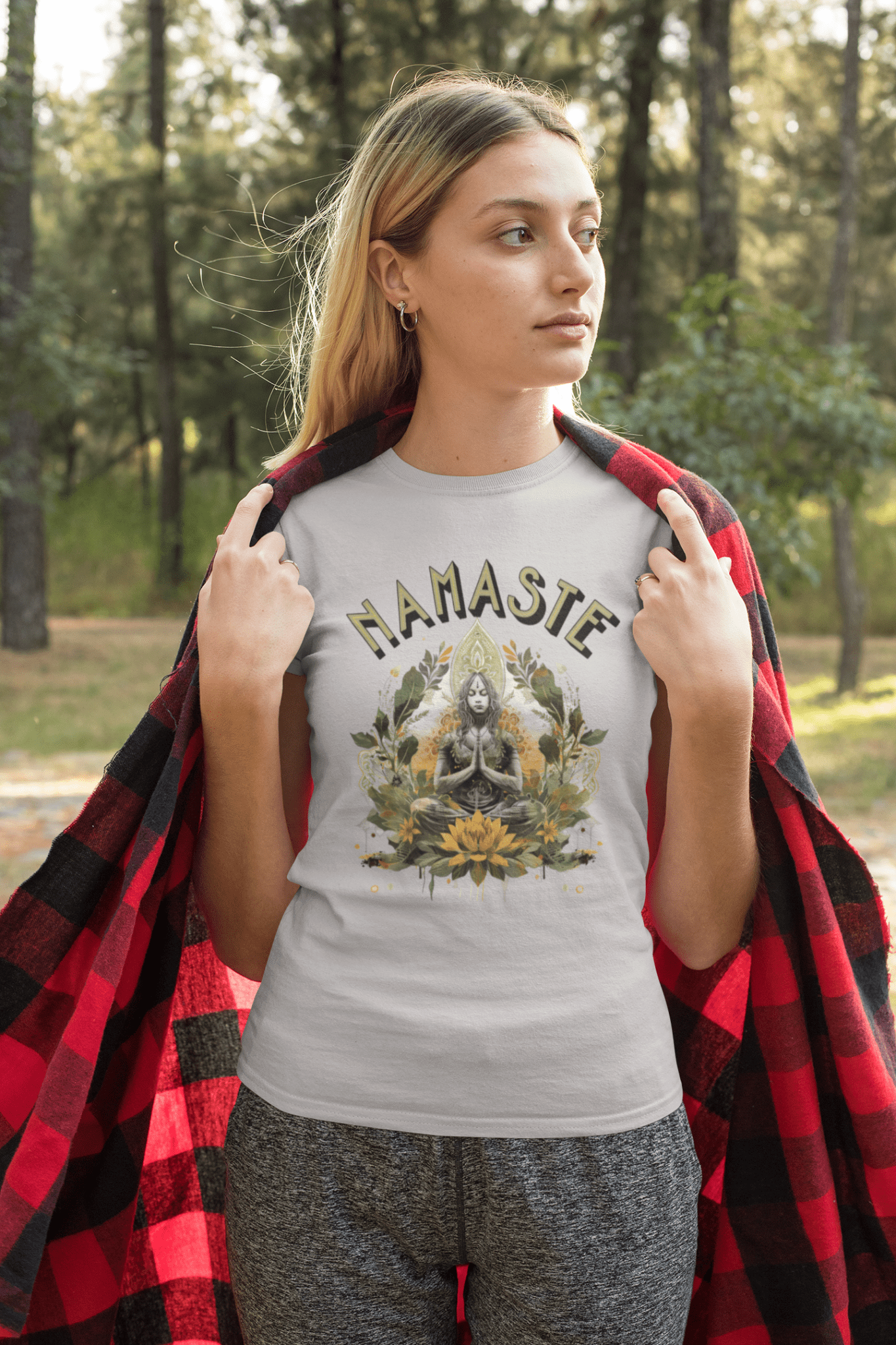 Unisex - Bio - Baumwoll - T-Shirt Namaste Boho Yoga - YogaStylz