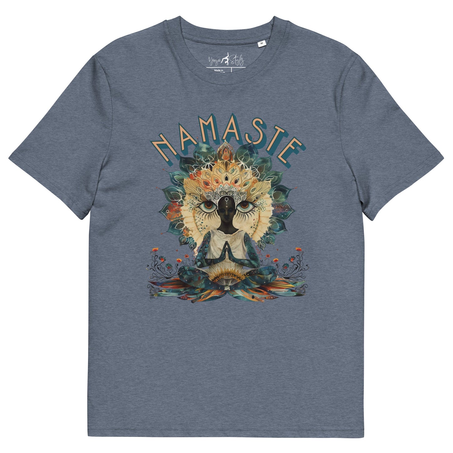 Unisex - Bio - Baumwoll - T-Shirt Namaste Boho Yoga - YogaStylz
