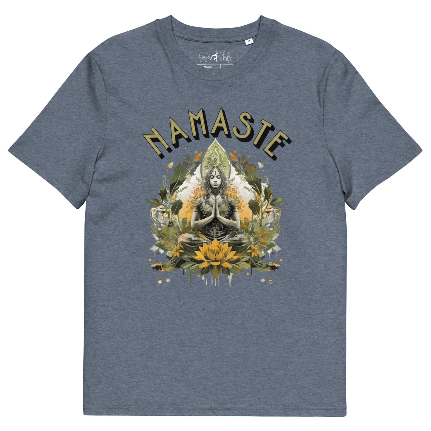 Unisex - Bio - Baumwoll - T-Shirt Namaste Boho Yoga - YogaStylz