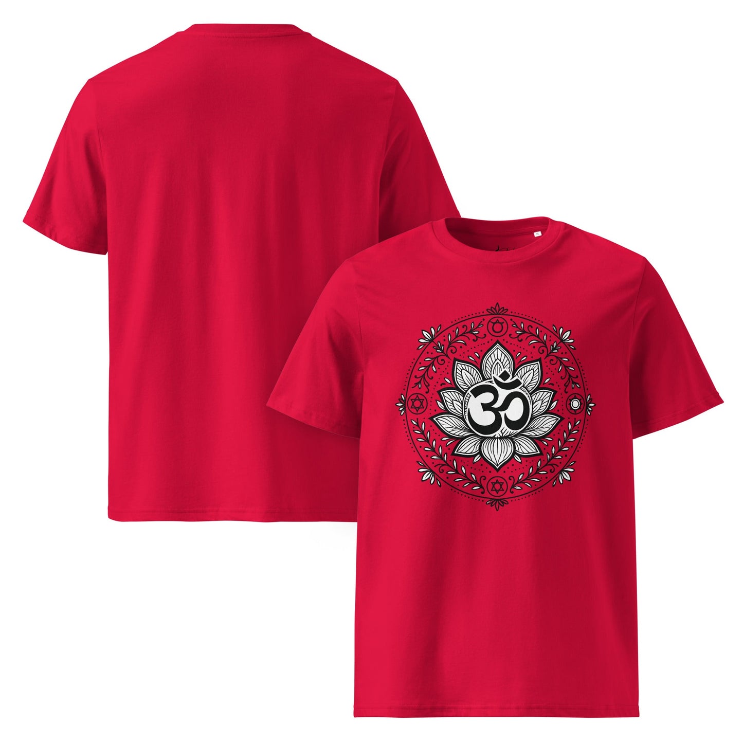 Unisex - Bio - Baumwoll - T-Shirt Om Lotus T-Shirt – Achtsamkeit zum Anziehen - YogaStylz